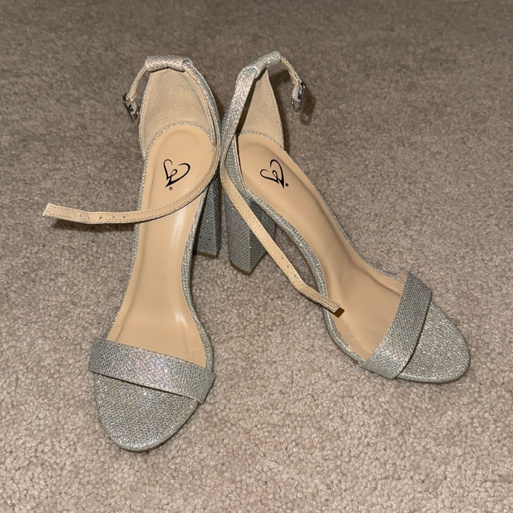 Windsor Silver Sparkly Heels